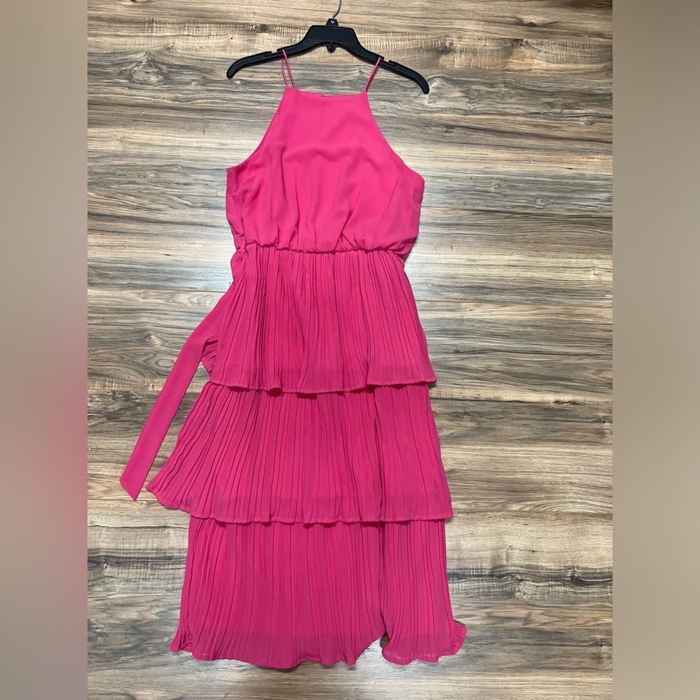 She + sky pink tiered maxi‎ dress